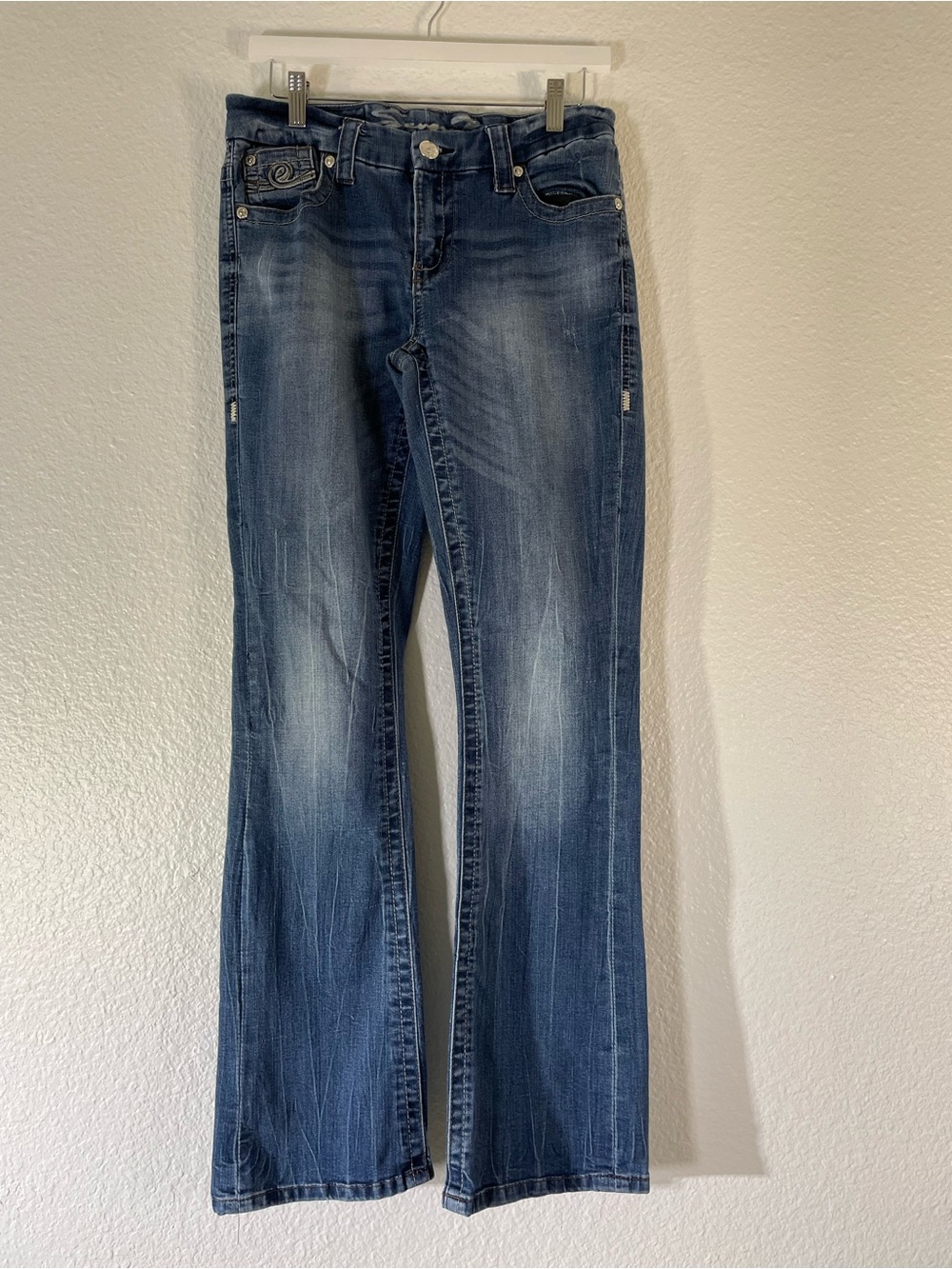 Seven7 Women's Dark Blue Bootcut Jeans